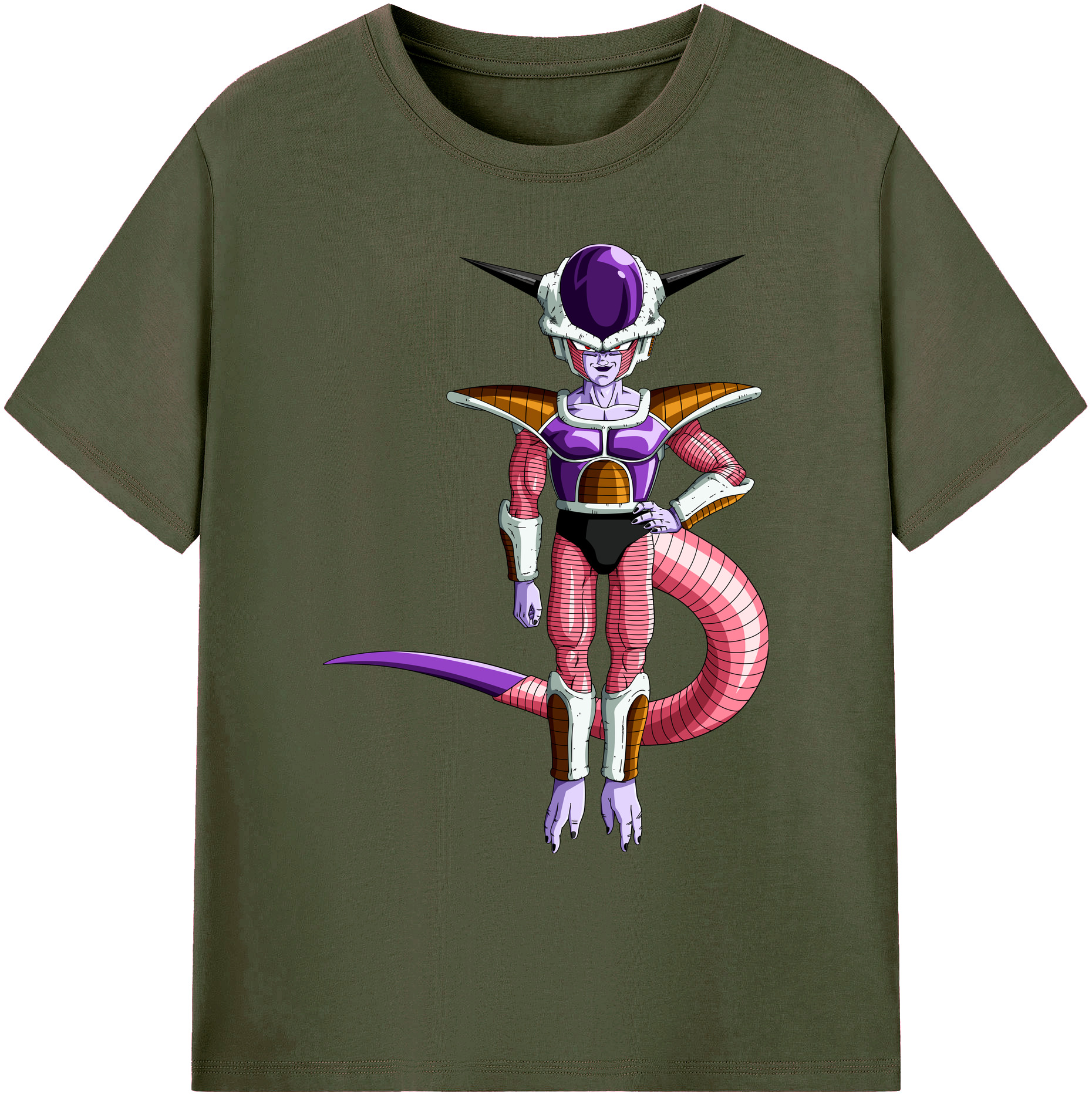 （画像用） ドラゴンボール フリーザ DRAGON BALL Frieza 綿100％ メンズ半袖Tシャツ｜肌触りやわらか＆通気性